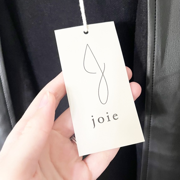 NWT Joie Mixed Media Vegan Leather Jacket - Picture 8 of 8